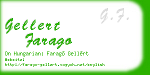 gellert farago business card